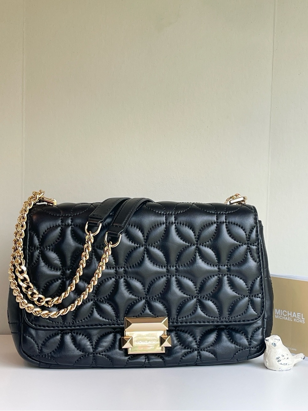 Michael Kors Sloan Quilted Floral Chain Shoulder Crossbody Bag